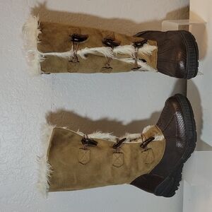 ANGEL STEPS Fuax Fur/suede Boots 9.5W